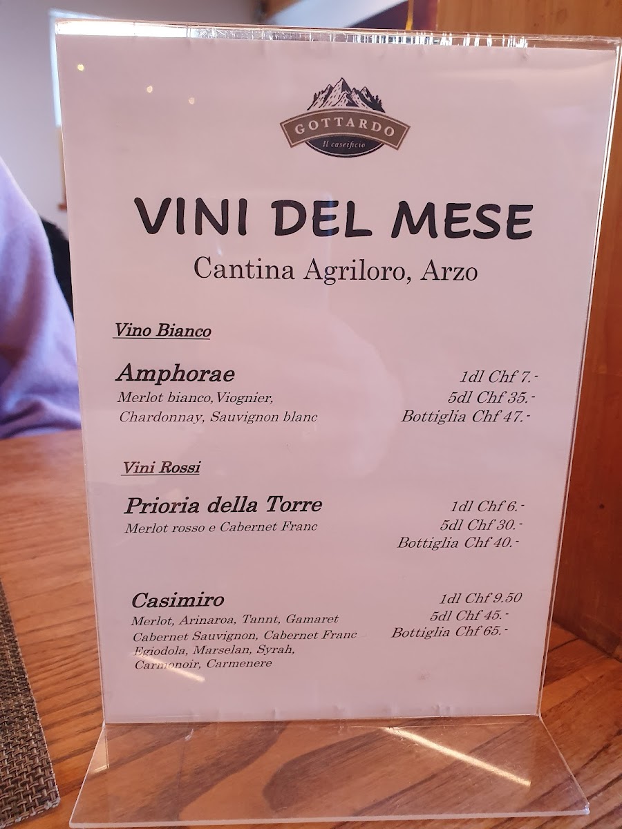Menu Caseificio Del Gottardo-1